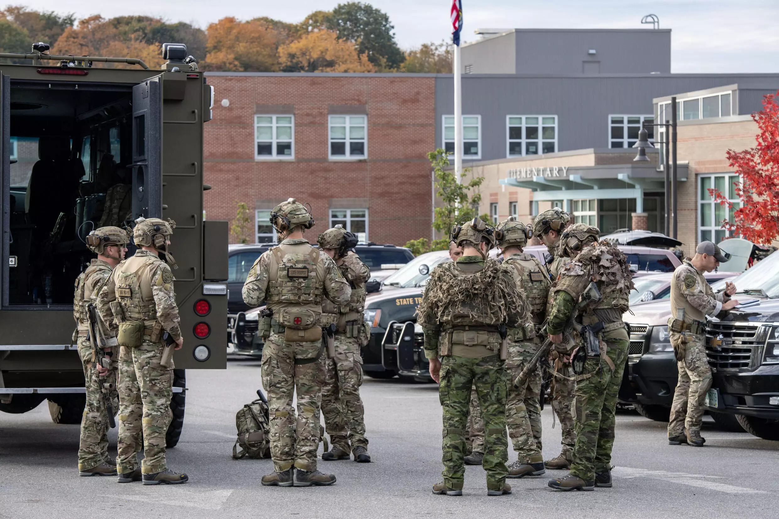 A massive manhunt was underway for a gunman who killed 18 people in the US state of Maine. Photo: AFP