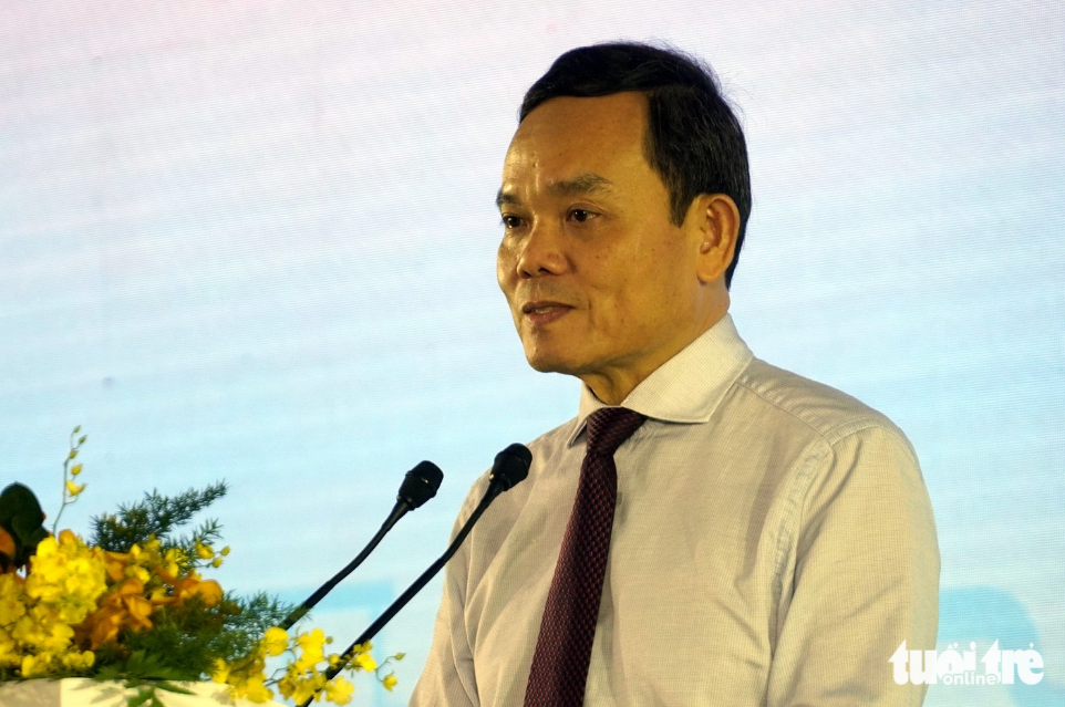 Deputy Prime Minister Tran Luu Quang speaks at an inauguration ceremony of the Thi Vai LNG terminal in Ba Ria – Vung Tau Province, southern Vietnam. Photo: Dong Ha / Tuoi Tre